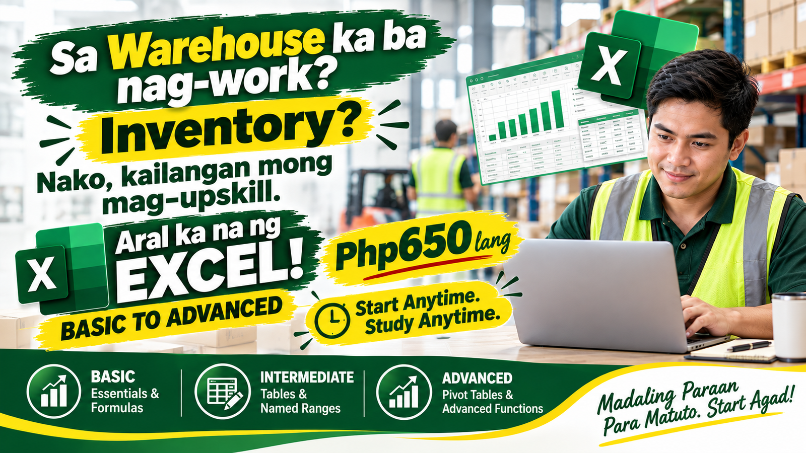 MS Excel Training Banner